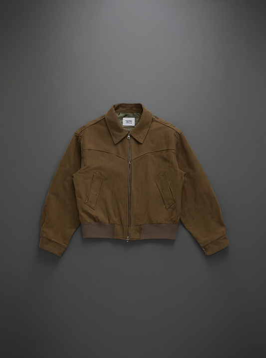 Suede-Effect Jacket – Effortless Vintage Cool