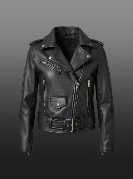Women's Classic Biker Jacket – Timeless Cut, Effortless Edge